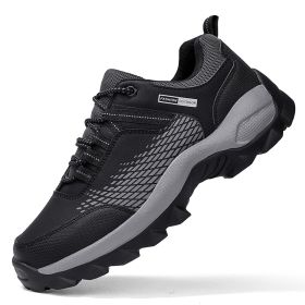 Men's outdoor leisure sports hiking shoes (Color: Black)