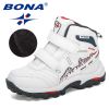 BONA 2020 New Designers High Top Winter Footwear Children Snow Skiing Hiking Fashion School Wearing Shoes Kids Plush Warm Boots