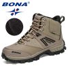 BONA 2022 New Arrival Hiking Shoes Men Outdoor Trekking Shoes Trainers Sports Sneakers Man Mountain Climbing Footwear Masculino