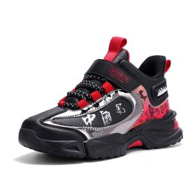 FLARUT Children Winter Running Shoes Snow Sports Shoes Single Cotton Shoes Kids's Sneakers Fashion Trekking Hiking Shoes (Color: Red No Velvet)