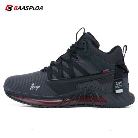 Baasploa New Men Winter Hiking Sneaker Waterproof Keep Warm Casual Shoes Comfortable Cotton Casual Shoes for Male 2022 (Color: 124702-SH)