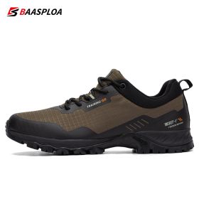 Man's Anti-Skid and Wear-Resistant Mountain Hiking Shoes Waterproof Outdoor Sneaker Comfortable Male Shoes Baasploa New (Color: 123202-ZS)