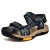 New Fashion Breathable Men Sandals Genuine Leather Summer Beach Shoes Men Slippers Causal Shoes Hiking Sandals Plus Size 38-46