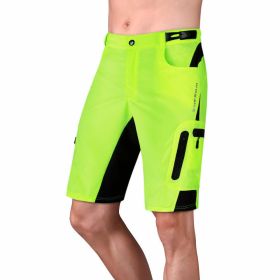 Breathable And Sweat-wicking Five-point Shorts For Outdoor Leisure Hiking And Cycling (Color: Fluorescent green)