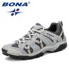 BONA Men Hiking Shoes Lace Up Men Sport Shoes Outdoor Jogging Trekking Sneakers Non-Slip Wear-Resistant Travel Shoes Comfortable