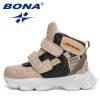 BONA 2022 New Designers Trendy Boots Winter Snow Boots Children Sport Hiking Shoes Boys Girls High Top Sneakers Plush Footwear