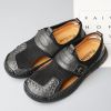 Sandals Men Size 39-48 Quality Handmade Casual Mens Mesh Shoes Summer Soft Non-slip Hollow Sandals Hiking Beach Platform Sandals