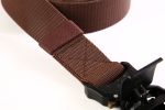 Quick Release Buckle Tactical Belt Military Hiking Rigger Nylon Web Work Belt Heavy Duty Work Belt Stretch Strap ((Coffee)