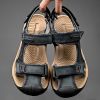 New Fashion Breathable Men Sandals Genuine Leather Summer Beach Shoes Men Slippers Causal Shoes Hiking Sandals Plus Size 38-46