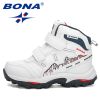 BONA 2020 New Designers High Top Winter Footwear Children Snow Skiing Hiking Fashion School Wearing Shoes Kids Plush Warm Boots